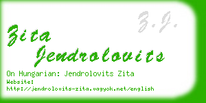 zita jendrolovits business card